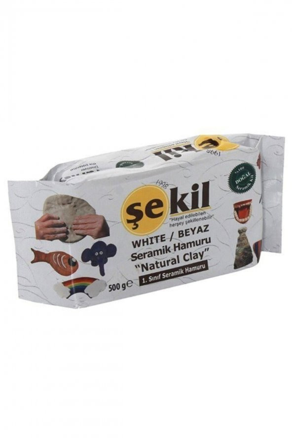 Şekil 1.kalite Seramik Kil Hamuru 500 gr Beyaz ürün görseli 1