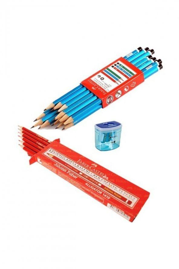Faber Castell Faber-castell Mercanlı Kurşun Kalem 12li Kırmızı Kopya Kalemi 12li Adel 685 Kalemtıraş B.s ürün görseli 1