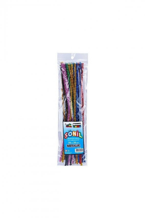 Nova Color 25li 30cm Metalik Simli Şönil Nc-283 ürün görseli 1