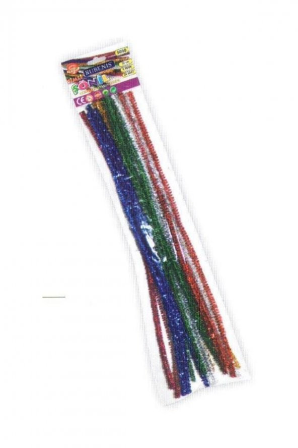 Rubenis 30 Cm 6 Renk 24lü Simli Şönil ürün görseli 1