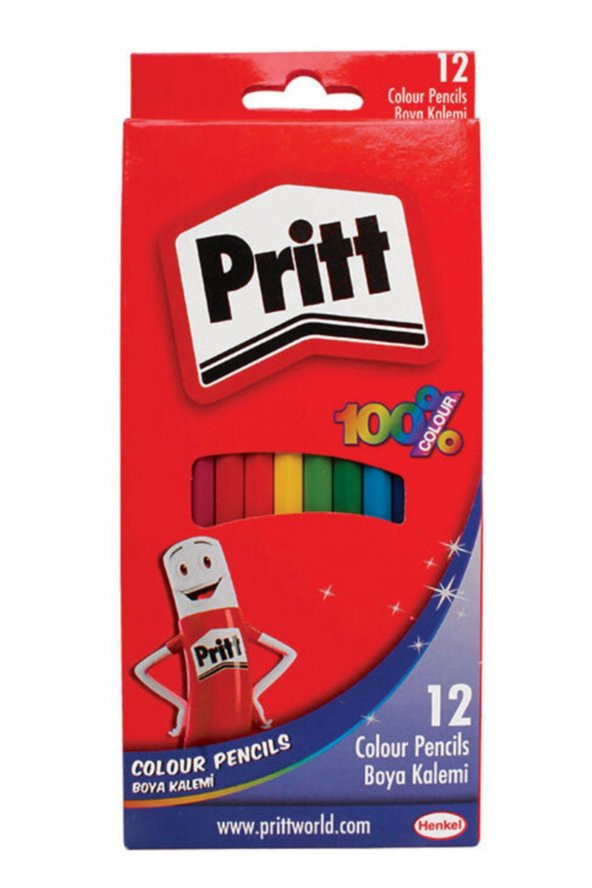 Pritt 12li Tam Boy Uzun Kuru Boya ürün görseli 1