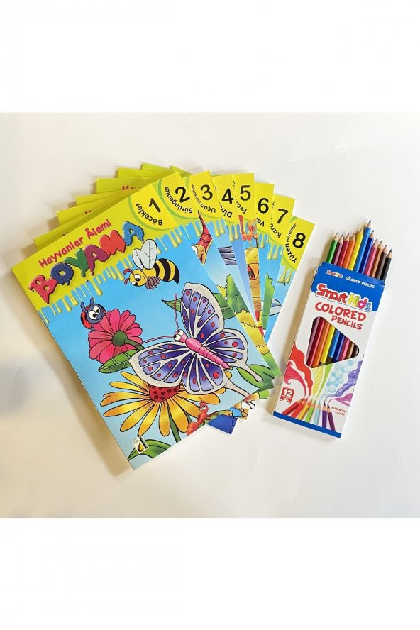 Smart Kids Kuruboya 8 Li Boyama Kitabı ürün görseli 1