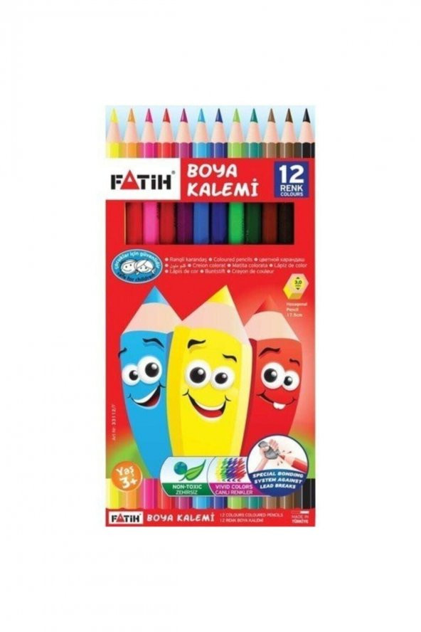 Fatih Tam Boy 12li  Kuru Boya Kalemi ürün görseli 1