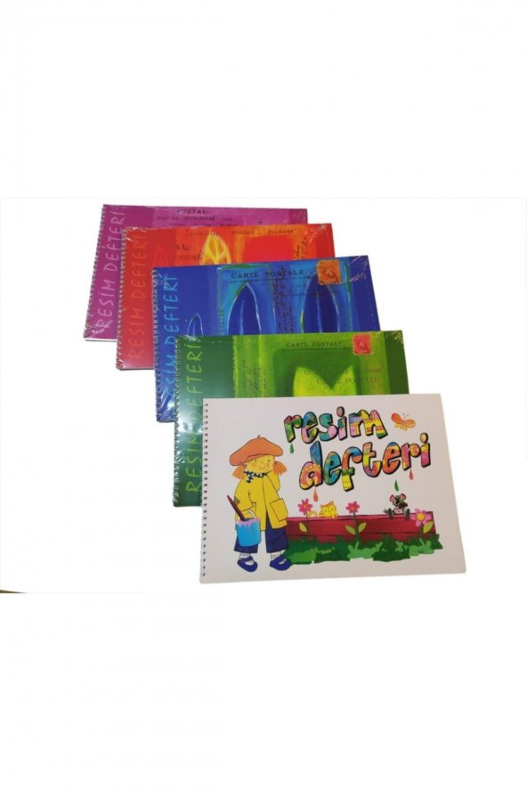 Saray 3 Adet Karton Kapak Spiralli Resim Defteri 25 X 35 Cm 15 Yaprak ürün görseli 1