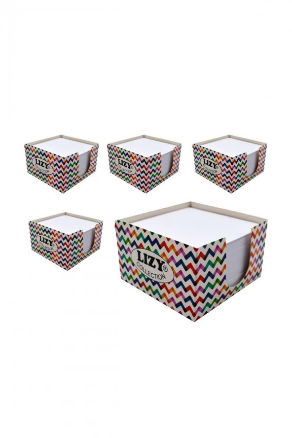 Lizy 8.5x8.5 Kutulu Küp Not 500 Lü Beyaz 5 Adet ürün görseli 1