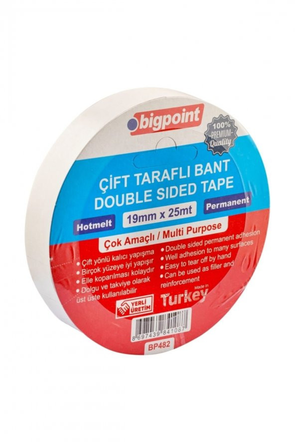 Bigpoint Çift Taraflı Bant 18 Mm X 25 M 12li Kutu - Resim 2