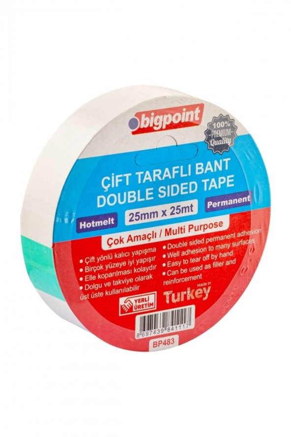 Bigpoint Çift Taraflı Bant 25 Mm X 25 M 12li Kutu - Resim 2