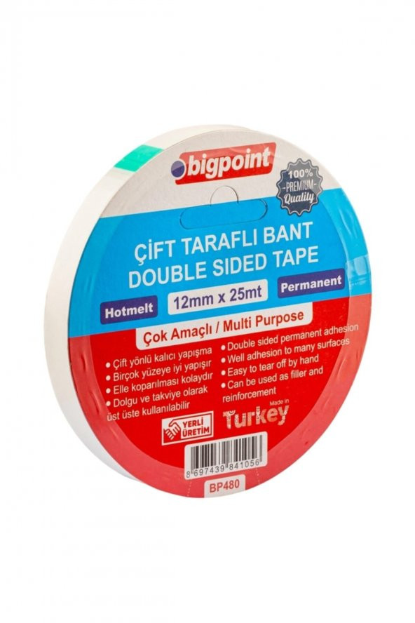 Bigpoint Çift Taraflı Bant 12 Mm X 25 M 12li Kutu - Resim 2