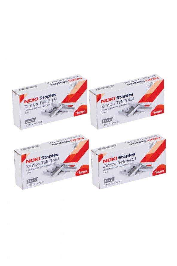 Noki Büyük Zımba Teli No:24/6 1000li X 4 Paket ürün görseli 1