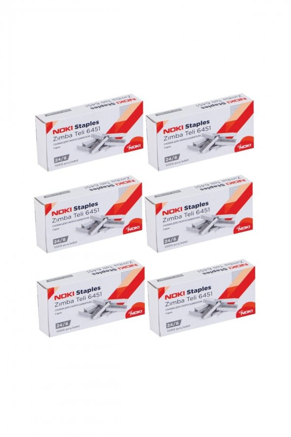 Noki Büyük Zımba Teli No:24/6 1000li X 6 Paket ürün görseli 1