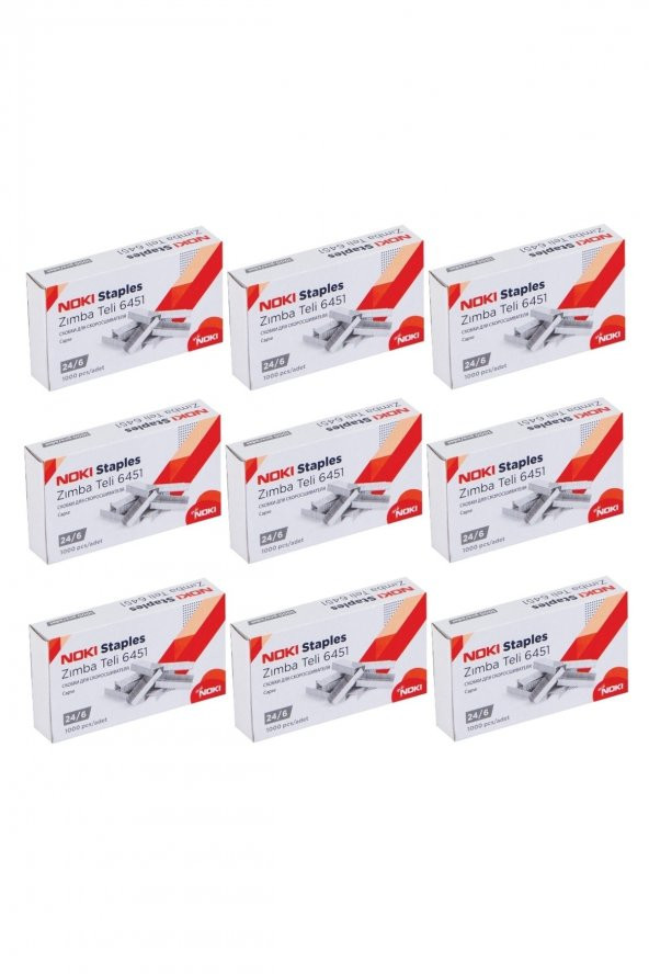 Noki Büyük Zımba Teli No:24/6 1000li X 9 Paket ürün görseli 1