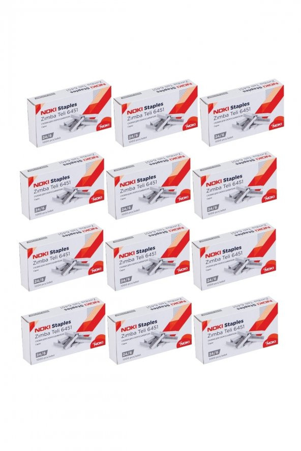 Noki Büyük Zımba Teli No:24/6 1000li X 12 Paket ürün görseli 1