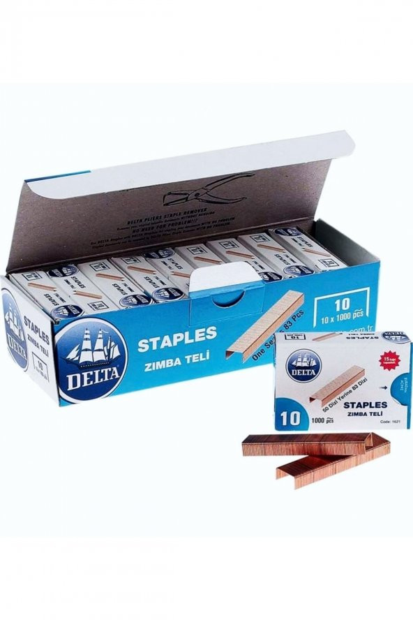 DELTAA Zımba Teli No 10 10 Pk 10000 Adet - No 10 Zımba Teli 24/6 Değil Küçük Olan ürün görseli 1