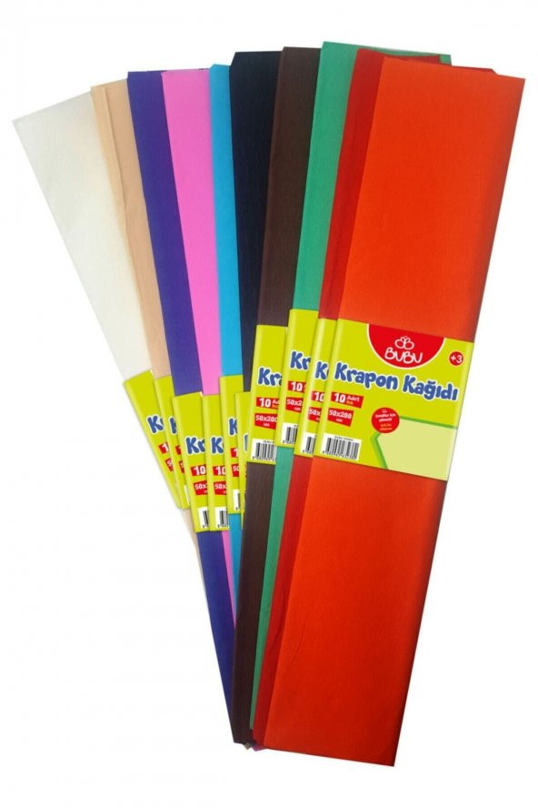 Bubu Bu-bu Krapon Kağıdı 10 Renk 50x200 Cm Kr0001 ürün görseli 1