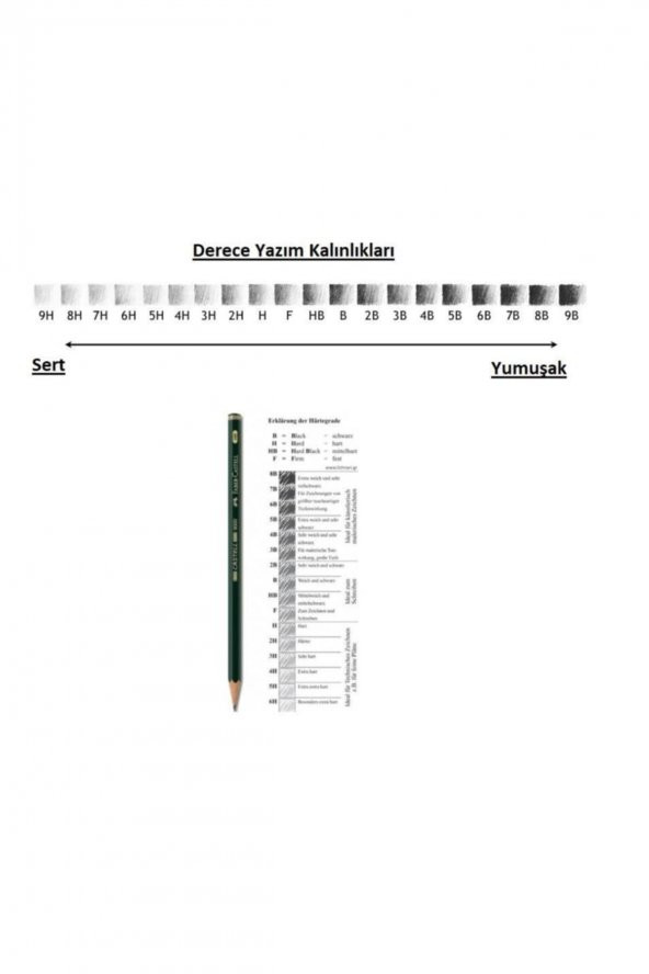 Faber Castell Resim Kalemi Faber Dereceli Kalem Seti Karakalem Seti B H 3h 5h 7h 5li Set ürün görseli 1