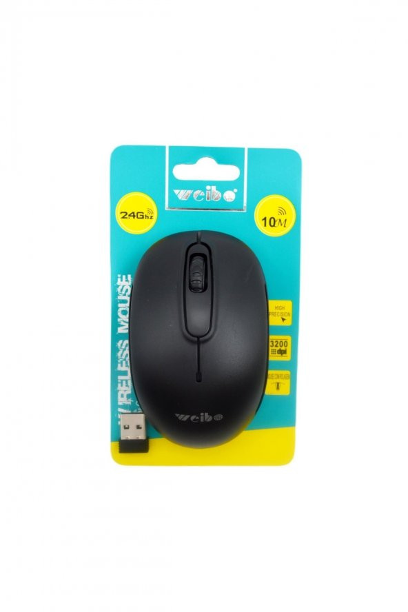 Linea Weibo 1600/2400/3200 Dpi Kablosuz Mouse 2.4 Ghz Rf-4005 Siyah ürün görseli 1
