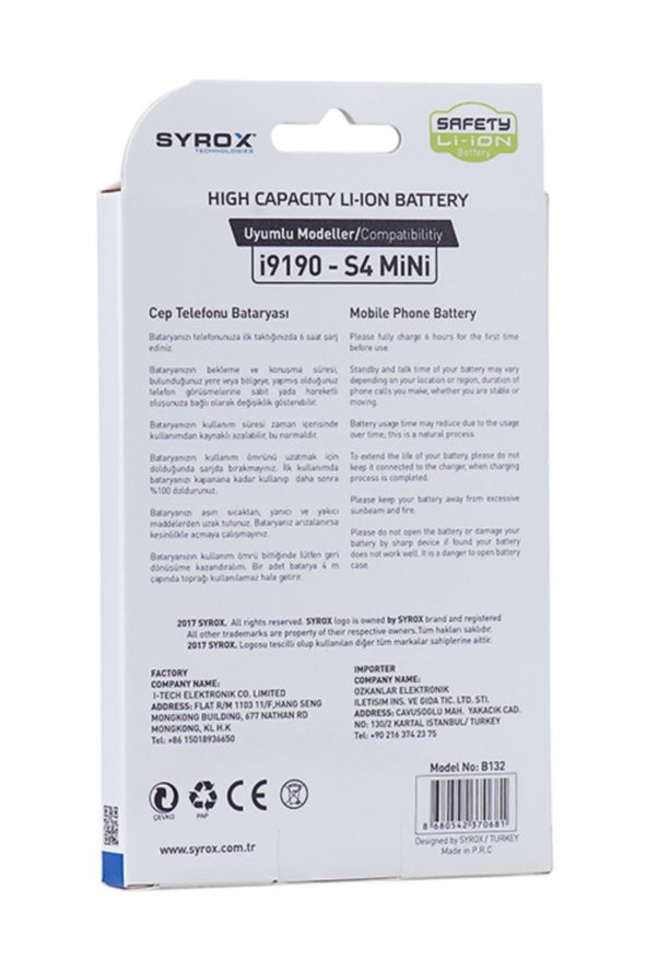 Samsung İ9190-S4 Mini  Batarya - Resim 3
