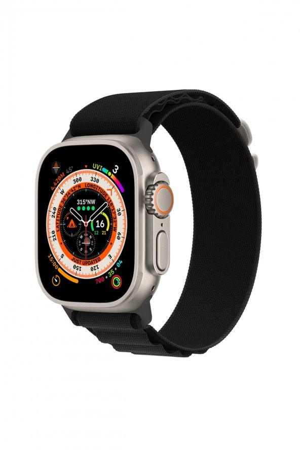 Apple Watch Ultra Kordon Alpine Loop Siyah - Resim 3