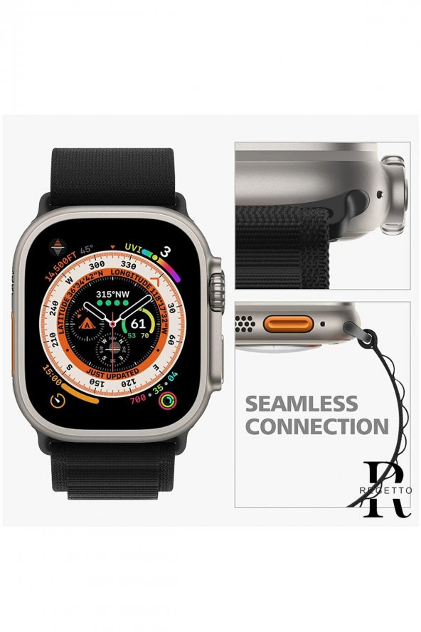 Apple Watch Ultra Kordon Alpine Loop Siyah - Resim 4