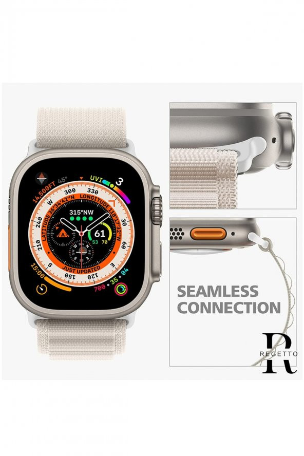 Apple Watch Ultra Kordon Alpine Loop Bej - Resim 4