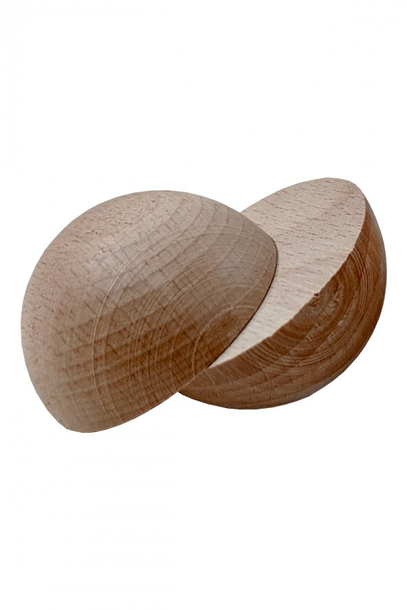 Montessori Waldorf Doğal Ahşap Yarım Küre 50 mm 4 adet ürün görseli 1