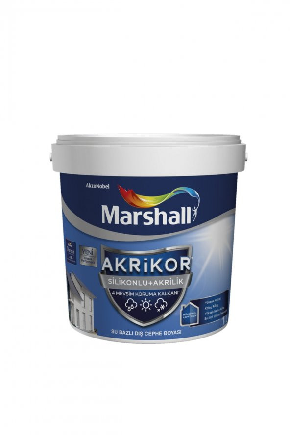 Marshall Akrikor Silikonlu + Akrilik Boya Beyaz 1 litre ürün görseli 1