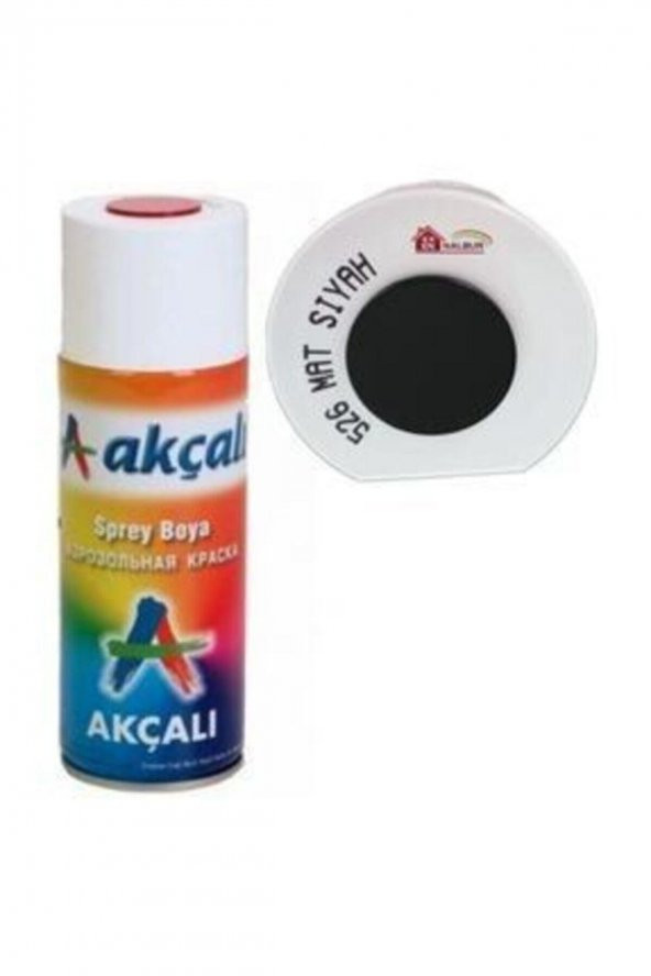 Akçalı 526 Mat Siyah Sprey Boya 400ml ürün görseli 1