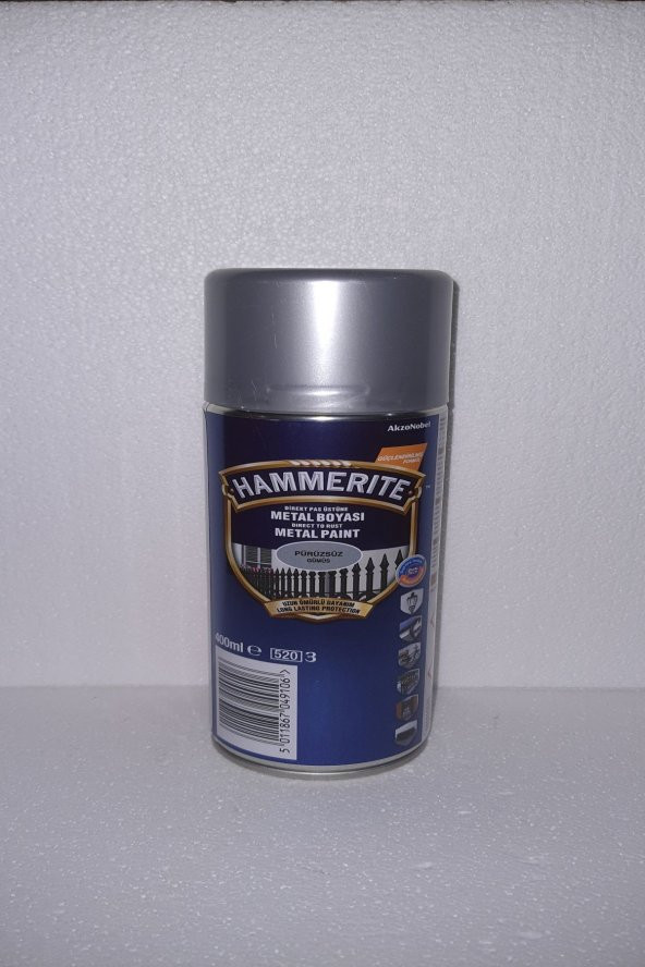 Marshall Hammerite Direkt Pas Üstü Pürüzsüz Metal Boyası Sprey Gümüş 400 mL ürün görseli 1