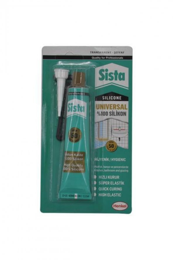 Henkel Şeffaf Sista Üniversal Silikon Tüp 50 gr ürün görseli 1