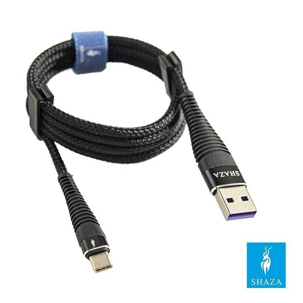Shaza USB TYPE-C PD 5A 100 W Örgülü Hızlı Şarj ve Data Kablosu 1 Metre ürün görseli 1