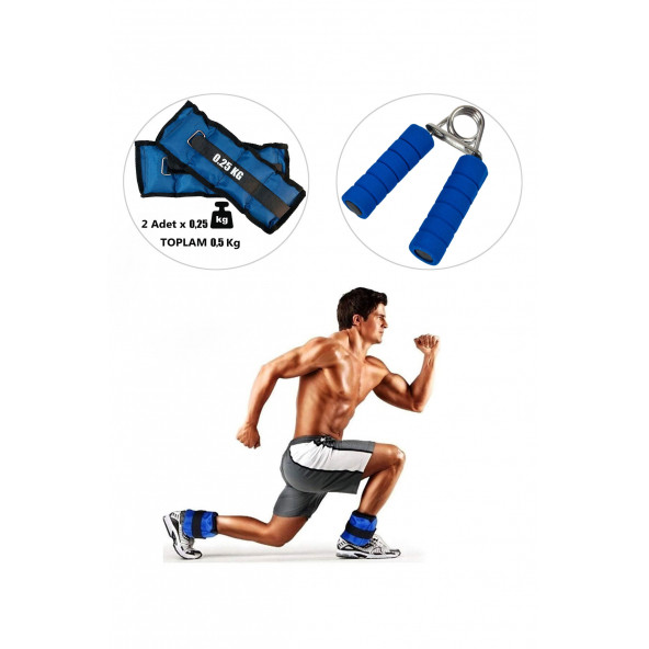 Spor Byfit 0.25 Kg x 2 Adet Mavi El veya Ayak Bileği Ağırlığı + El Yayı HEDİYELİ ürün görseli 1