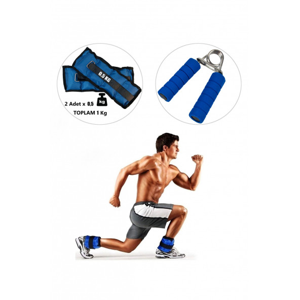 Spor Byfit 0.5 Kg x 2 Adet Mavi El veya Ayak Bileği Ağırlığı + El Yayı HEDİYELİ ürün görseli 1