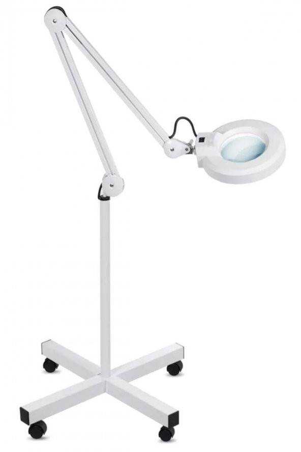 Ayaklı Tekerlekli Loop Led Işıklı Büyüteç 120 Ledli 5X ürün görseli 1