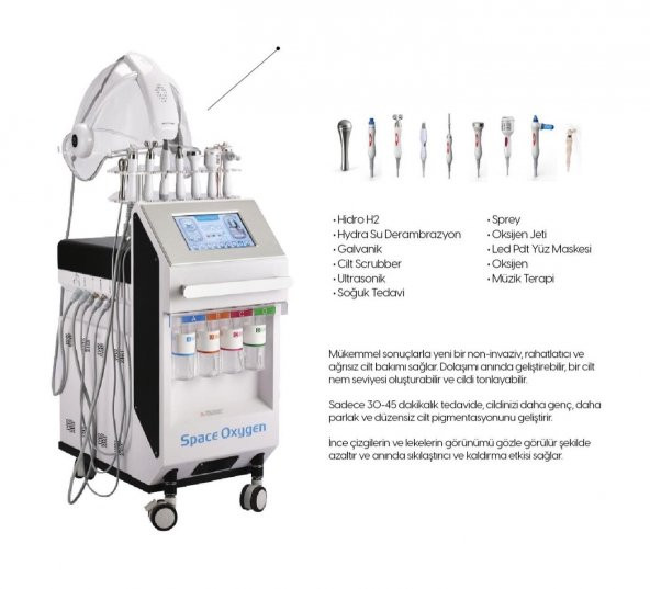 Space Oxygen Vertical Hydra Facial With Ozon Mask - Resim 3