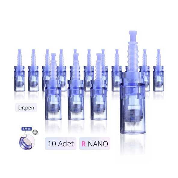 10 Adet Nano A6 Ve A1 Iğnesi Orijinal Iğne Kartuşu Mavi Soketli ürün görseli 1