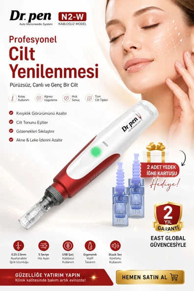 Dr pen Ultima N2-W Dermapen Ve Kalıcı Makyaj Cihazı Şarjlı Kablosuz Dermaroller Bbglow Cihazı ürün görseli 1