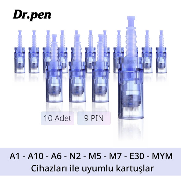 Dr pen Dermapen iğnesi (10 Adet - 9 Iğneli) ürün görseli 1