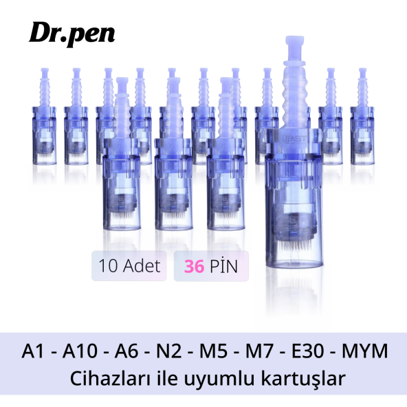 Dr pen Dermapen Iğnesi Mavi (36 Iğneli -10 Adet) ürün görseli 1