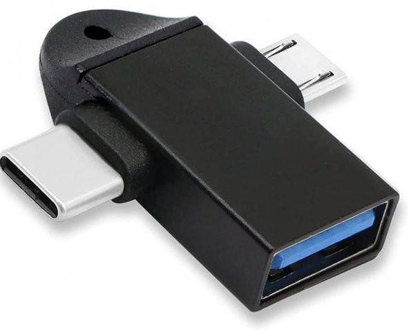 Micro Usb Type-c 3 In 1 Dönüştürücü Çevirici Adaptör Otg ürün görseli 1