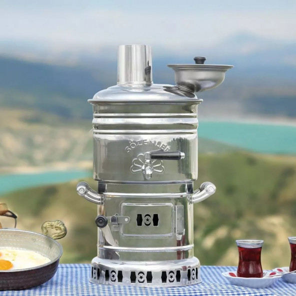 Sözenler Ks13 (4 Lt) Krom Ayrılabilir Odunlu Semaver ürün görseli 1