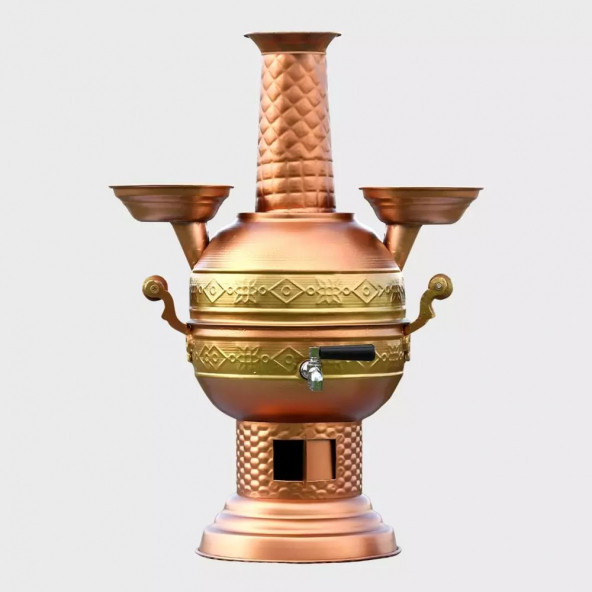 Sözenler 5 Lt Tombul Bakır Semaver ürün görseli 1
