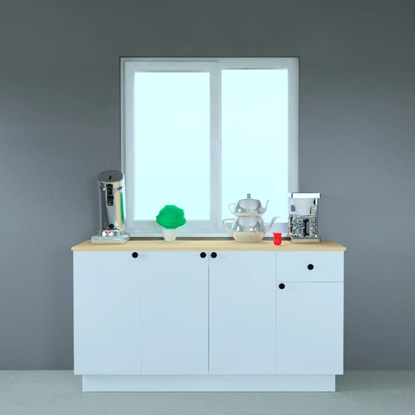 Mobilique 160 Cm Alt Dolap Beyaz - Resim 2