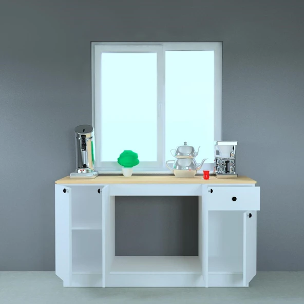 Mobilique 160 Cm Alt Dolap Beyaz - Resim 3