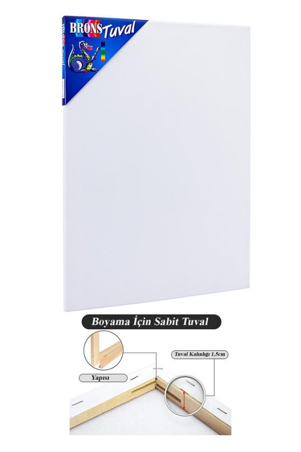 Tuval 25x35 1 Adet Gerdirme Apartlı Arkadan Zımbalı 25*35 Tual Akrilik Boya Yağlı Boya ürün görseli 1