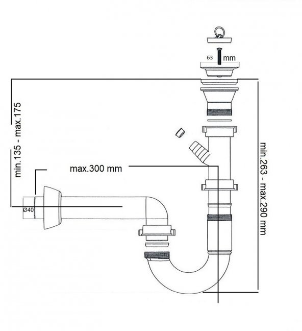 EVYE - LAVABO SİFON TAKIMI - Resim 3