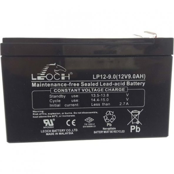 INFORM leoch 12v 9ah kuru tip akü tse belgeli 850120009041 ürün görseli 1