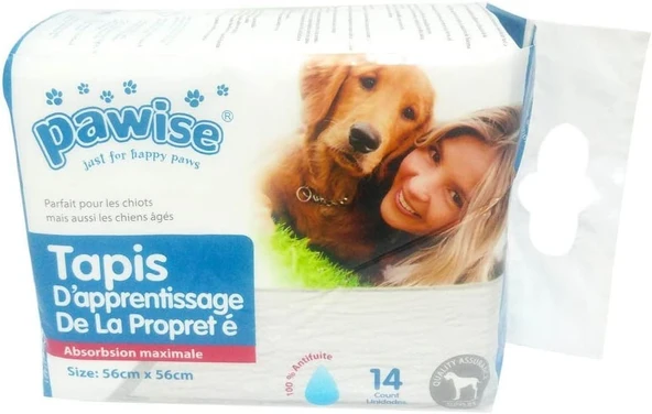 Pawise Sızdırmaz Yer Tuvalet Pedi 56x56Cm 14Pcs ürün görseli 1