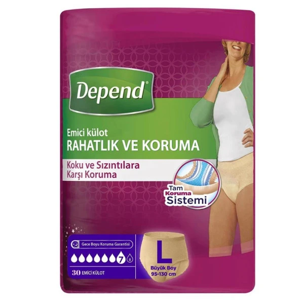 Depend Emici Külot Bayan Large 30'lu - Resim 3