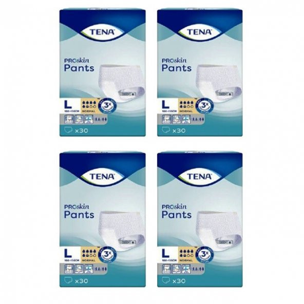 Tena Proskin Pants Normal Emici Külot Büyük Boy L 30'lu 4 Adet Hasta Bezi ürün görseli 1
