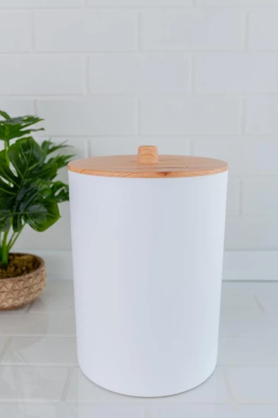 Flosoft Bambu Desenli Mutfak Banyo Çöp Kovası - Resim 5